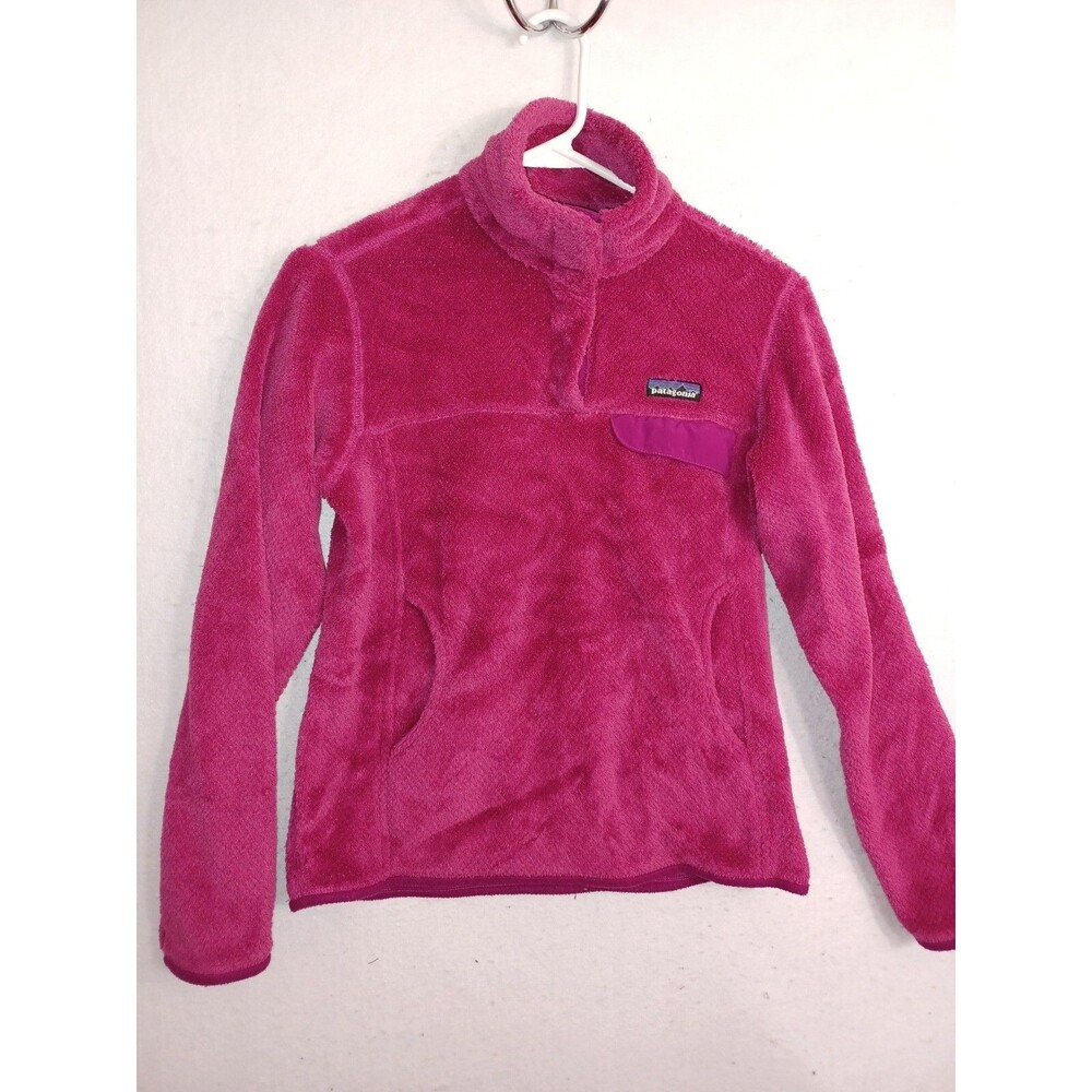 Patagonia Women's Size Small Rubellite Pink Re-Tool Snap-T Fleece Pullover S